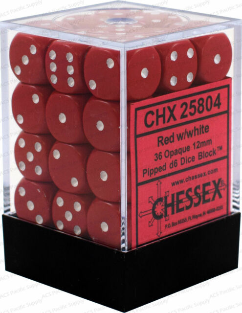 Chessex Dice - 12mm d6 Dice Block (36 Dice) | Nerdhalla Games