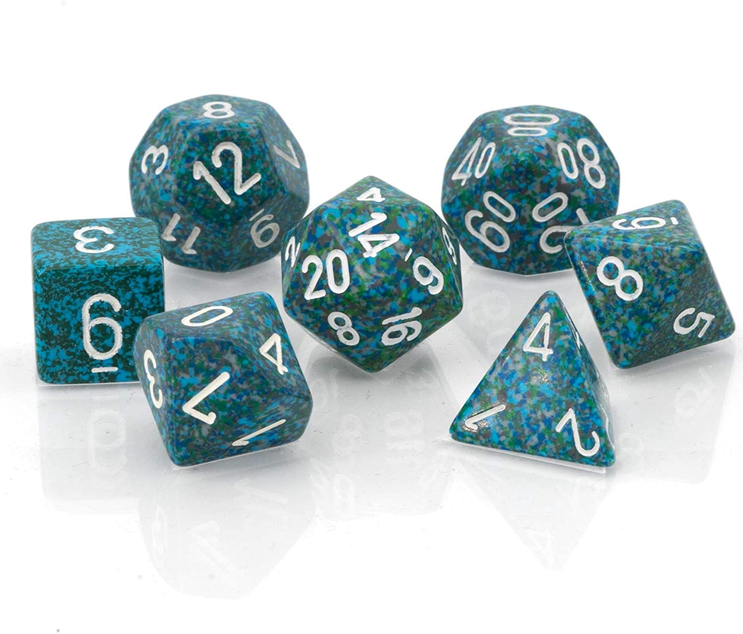 Chessex - Polyhedral 7 Sided Dice Set - Speckled | Nerdhalla Games