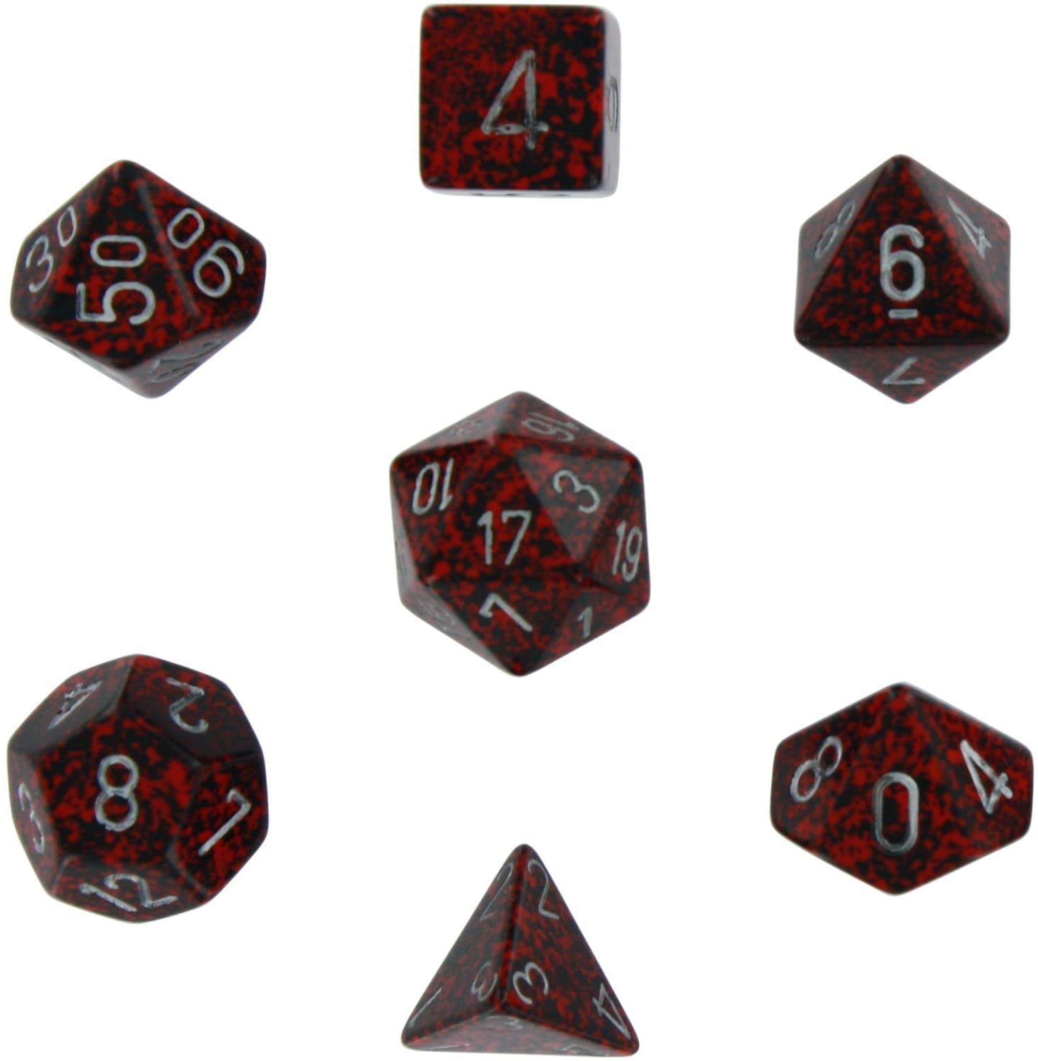 Chessex - Polyhedral 7 Sided Dice Set - Speckled | Nerdhalla Games