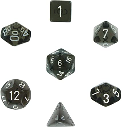 Chessex - Polyhedral 7 Sided Dice Set - Translucent | Nerdhalla Games