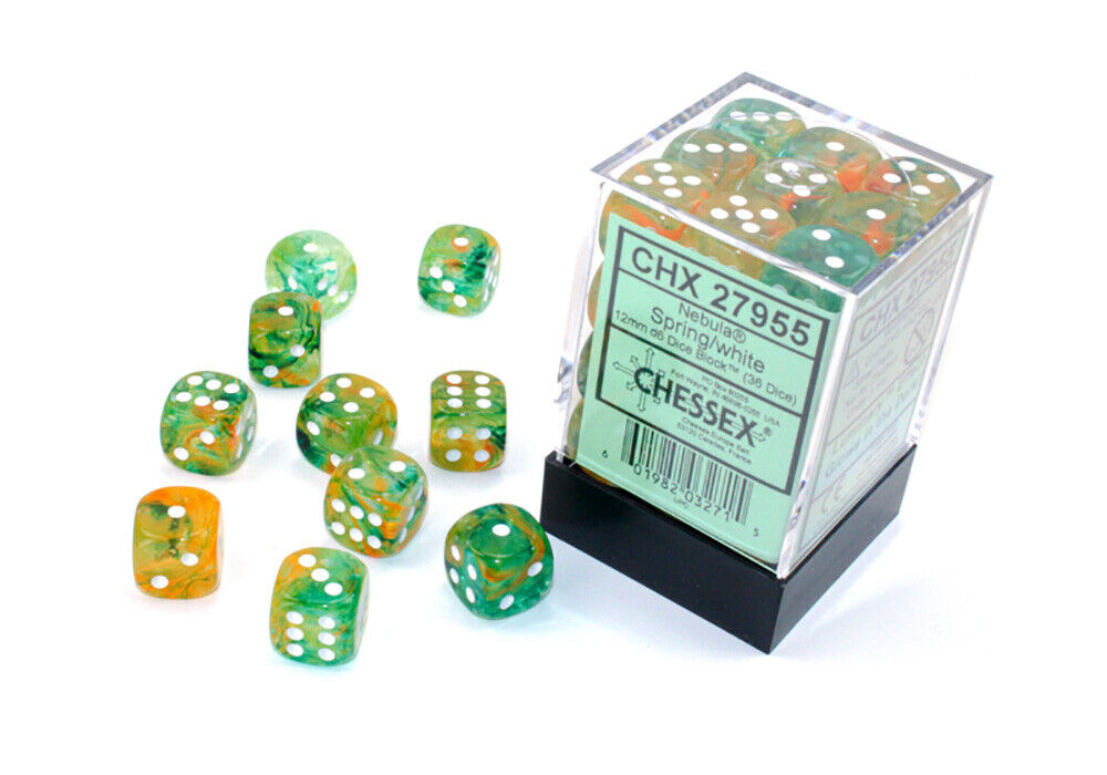 Chessex Dice - 12mm d6 Dice Block (36 Dice) | Nerdhalla Games