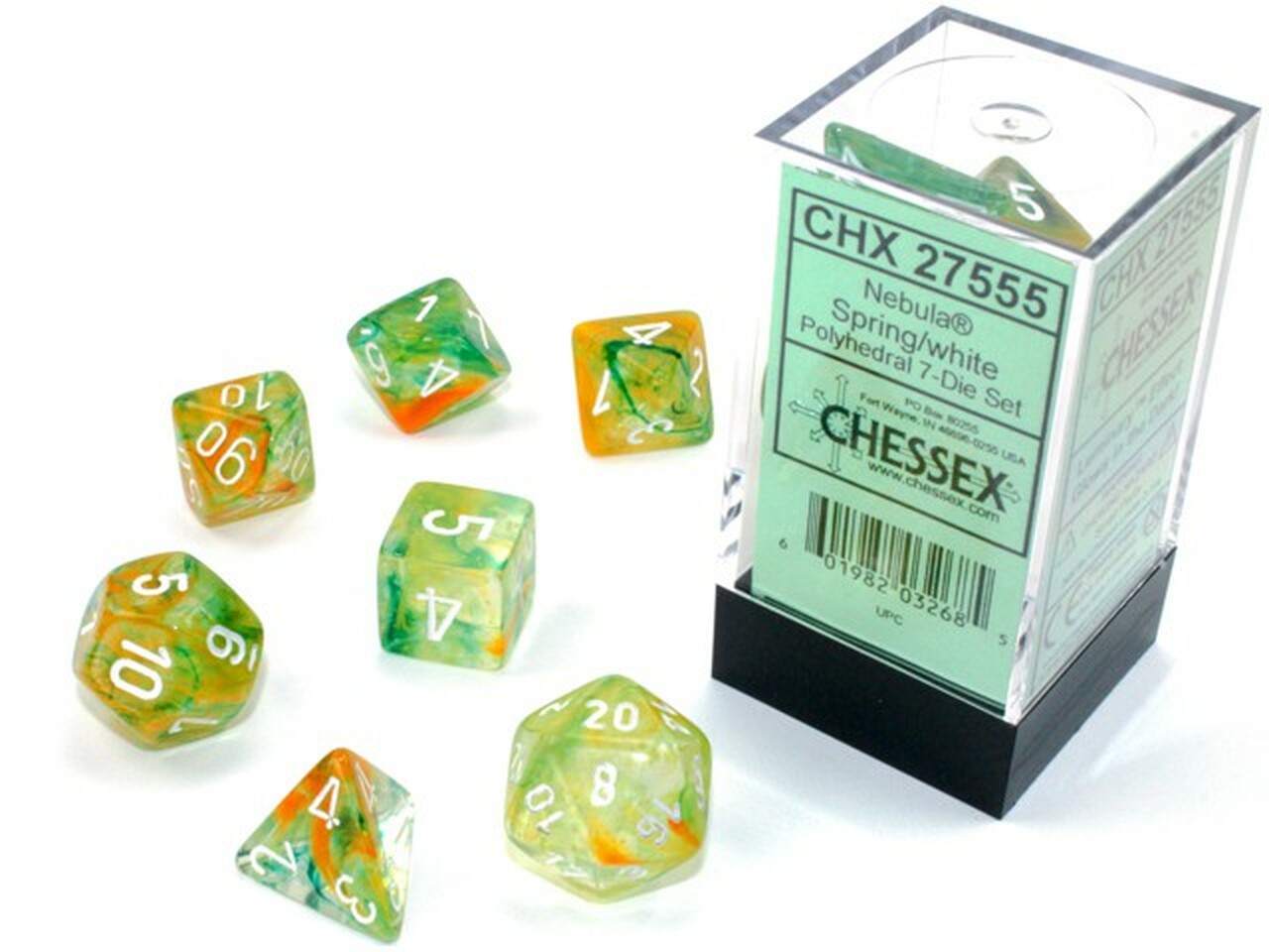 Chessex - Polyhedral 7 Sided Dice Set - Nebula | Nerdhalla Games