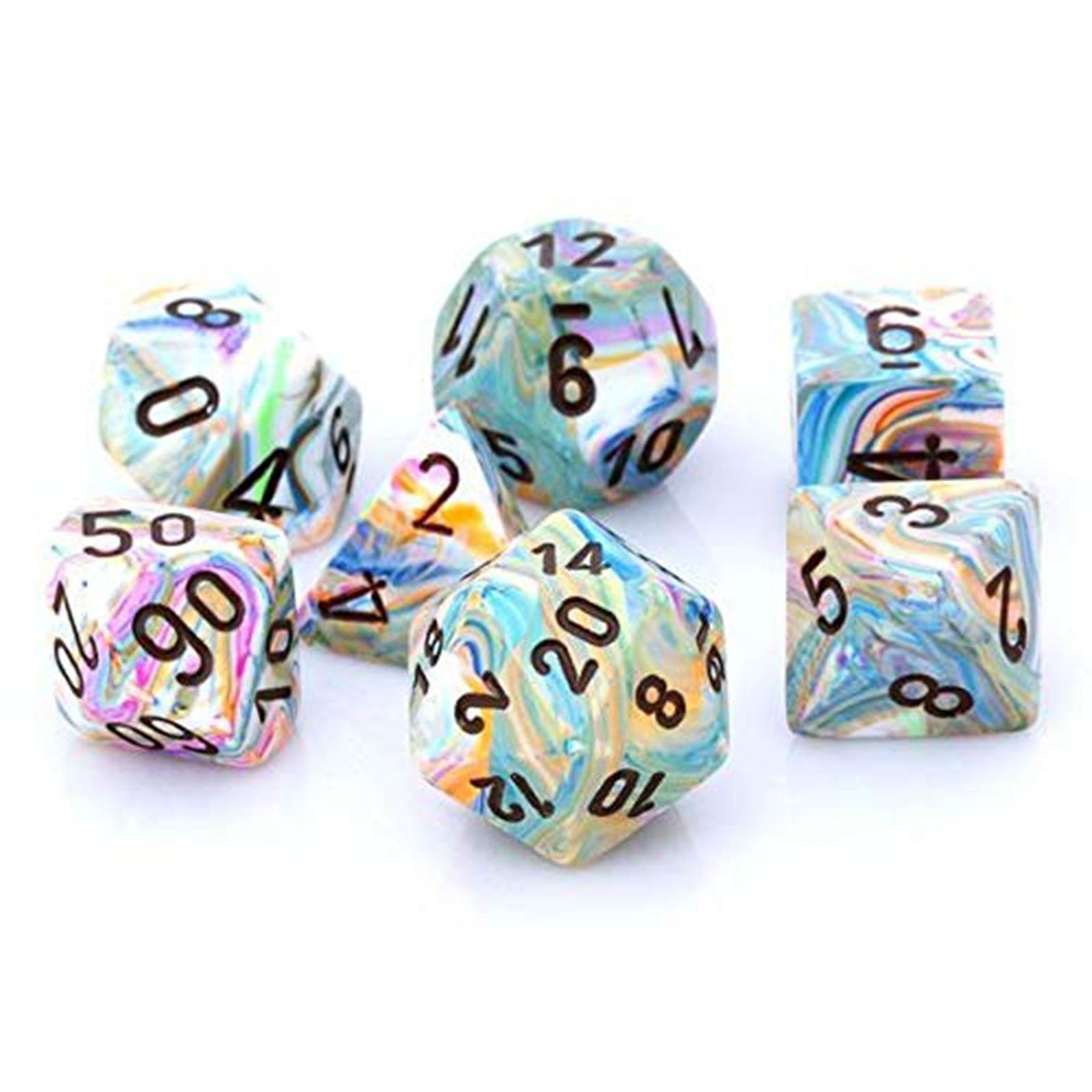 Chessex - Polyhedral 7 Sided Dice Set - Festive | Nerdhalla Games