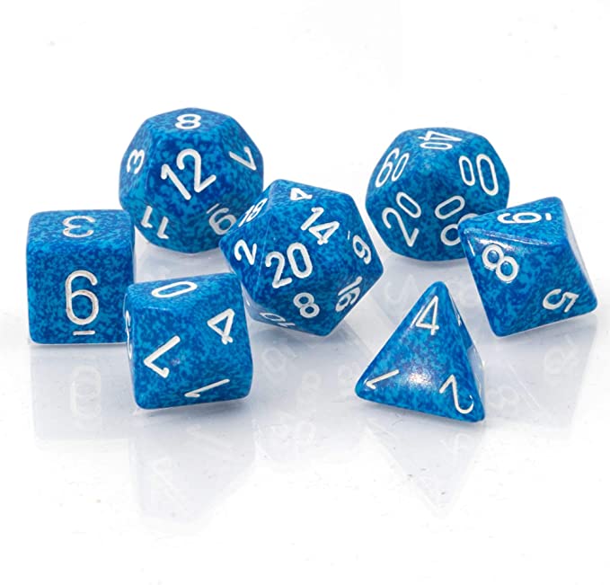 Chessex - Polyhedral 7 Sided Dice Set - Speckled | Nerdhalla Games