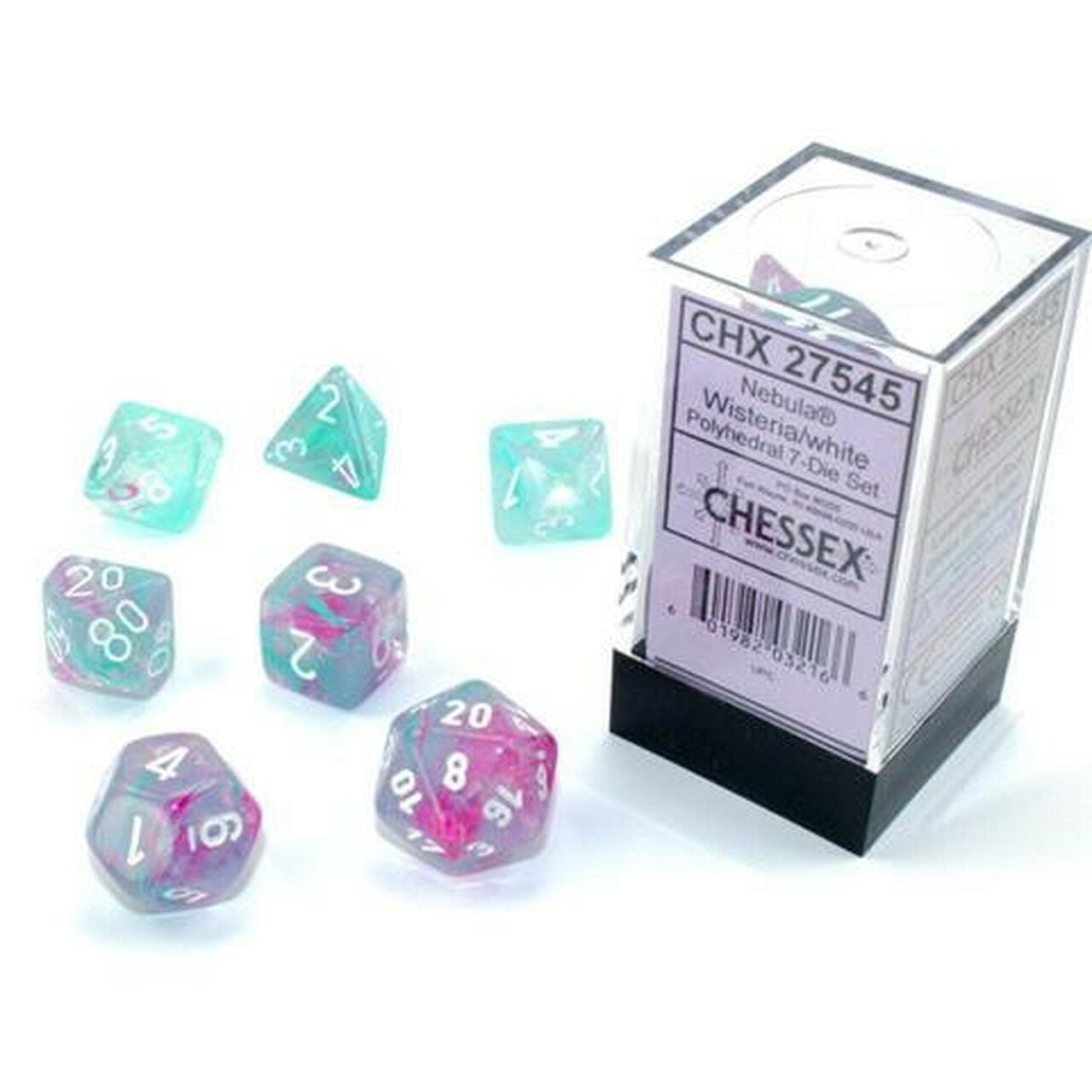 Chessex - Polyhedral 7 Sided Dice Set - Nebula | Nerdhalla Games