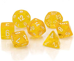 Chessex - Polyhedral 7 Sided Dice Set - Translucent | Nerdhalla Games