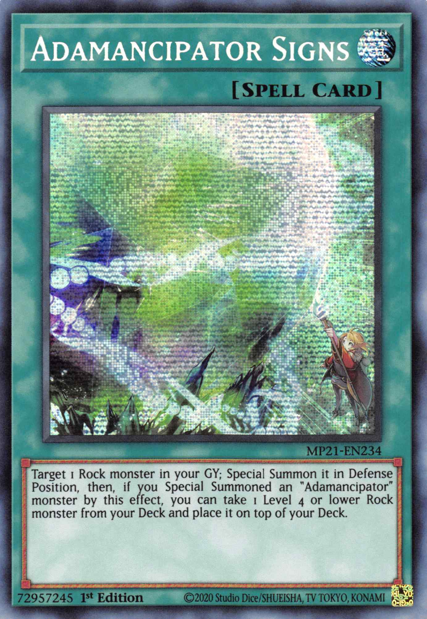 Adamancipator Signs [MP21-EN234] Prismatic Secret Rare | Nerdhalla Games