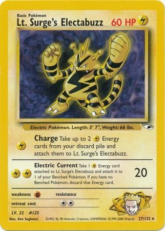 Lt. Surge's Electabuzz (27/132) [Gym Heroes Unlimited] | Nerdhalla Games