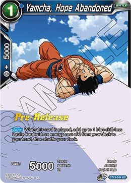 Yamcha, Hope Abandoned (BT13-044) [Supreme Rivalry Prerelease Promos] | Nerdhalla Games