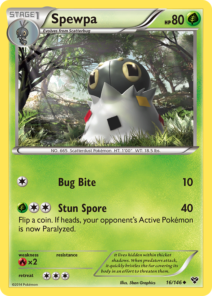 Spewpa (16/146) [XY: Base Set] | Nerdhalla Games