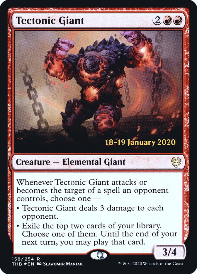 Tectonic Giant [Theros Beyond Death Prerelease Promos] | Nerdhalla Games