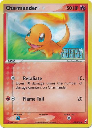 Charmander (48/100) (Stamped) [EX: Crystal Guardians] | Nerdhalla Games