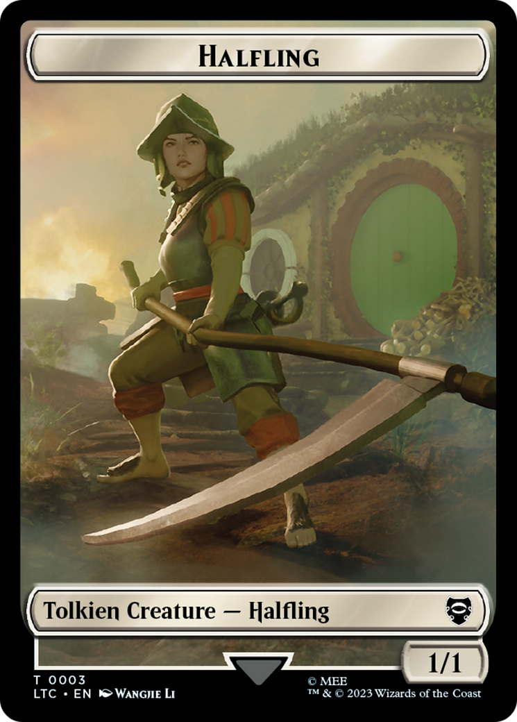 Halfling // Treasure Token [The Lord of the Rings: Tales of Middle-Earth Commander Tokens] | Nerdhalla Games