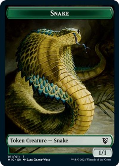 Spirit // Snake Double-sided Token [Innistrad: Midnight Hunt Commander] | Nerdhalla Games