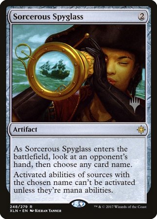 Sorcerous Spyglass [Ixalan Promos] | Nerdhalla Games