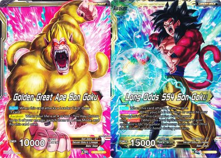 Golden Great Ape Son Goku // Long Odds SS4 Son Goku (SD5-01) [Oversized Cards] | Nerdhalla Games