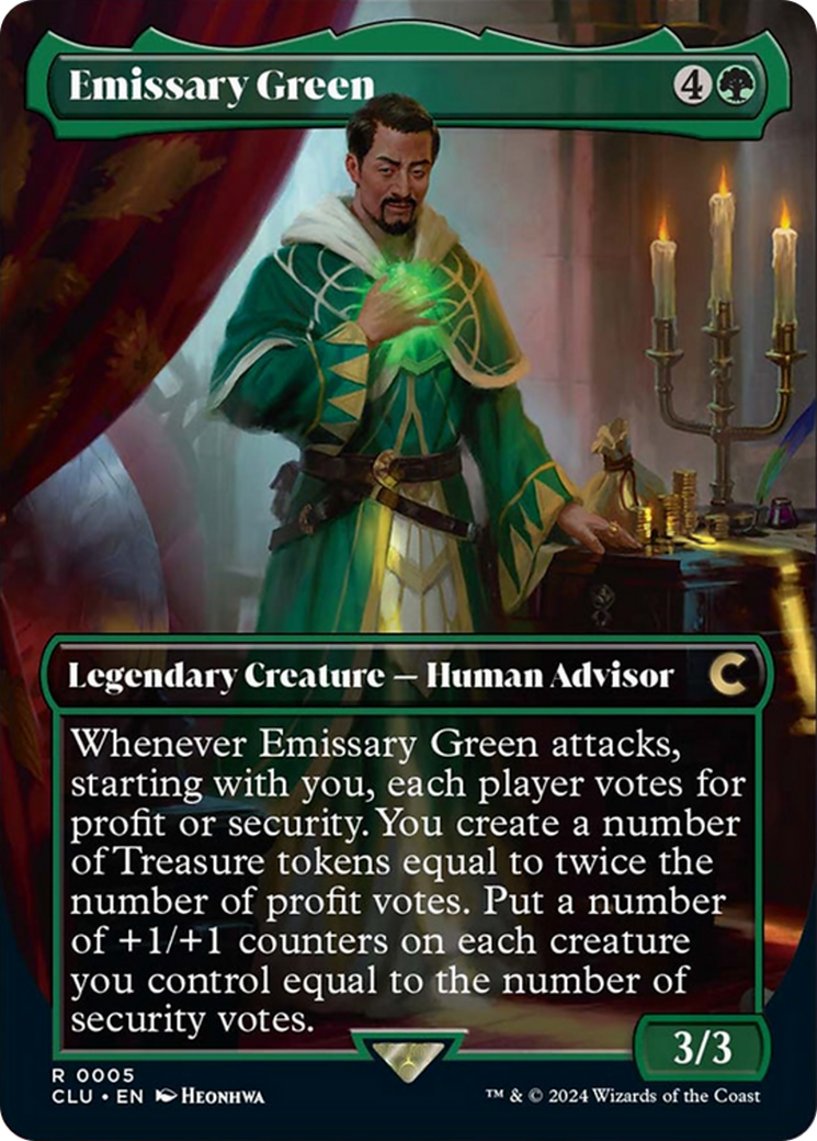 Emissary Green (Borderless) [Ravnica: Clue Edition] | Nerdhalla Games