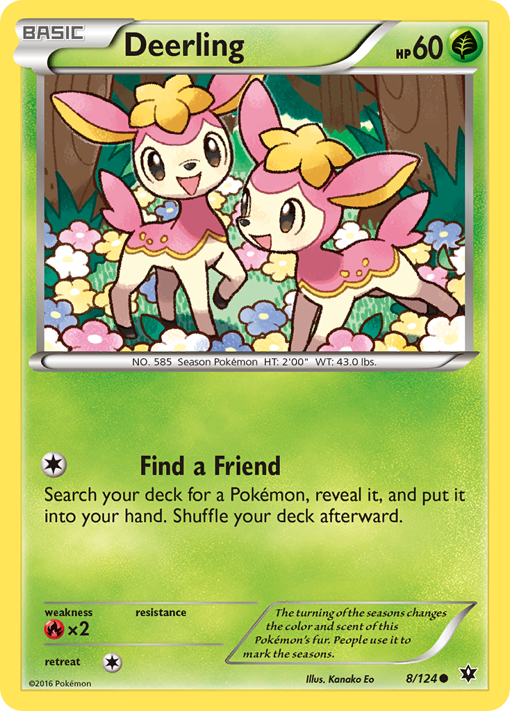 Deerling (8/124) [XY: Fates Collide] | Nerdhalla Games