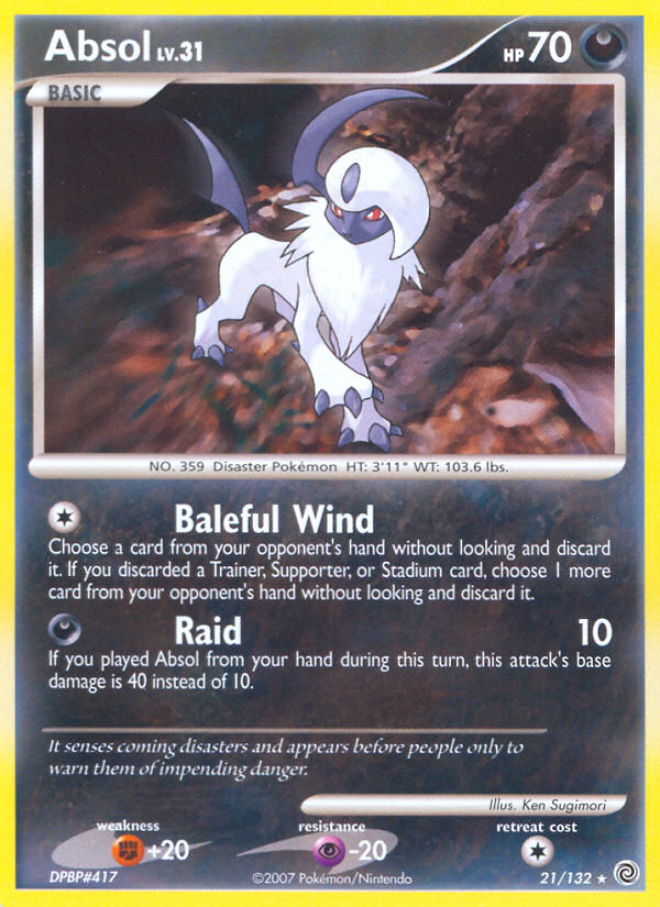 Absol (21/132) [Diamond & Pearl: Secret Wonders] | Nerdhalla Games