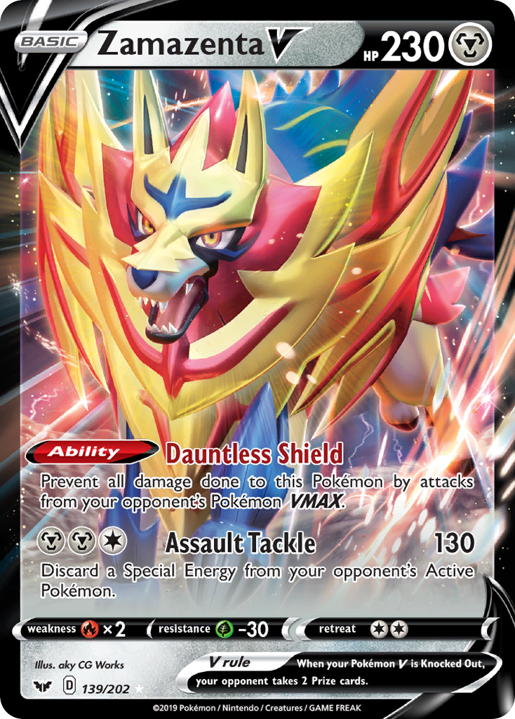 Zamazenta V (139/202) [Sword & Shield: Base Set] | Nerdhalla Games