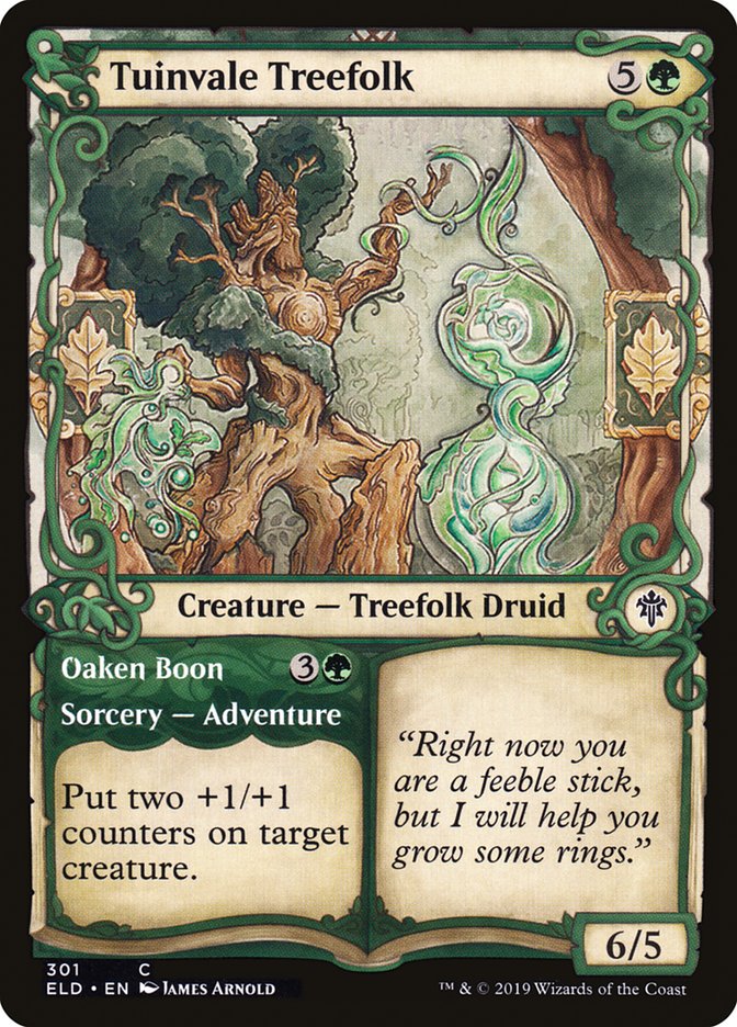 Tuinvale Treefolk // Oaken Boon (Showcase) [Throne of Eldraine] | Nerdhalla Games