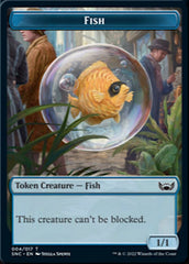 Fish // Dog Double-sided Token [Streets of New Capenna Tokens] | Nerdhalla Games