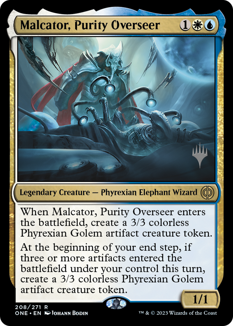 Malcator, Purity Overseer (Promo Pack) [Phyrexia: All Will Be One Promos] | Nerdhalla Games