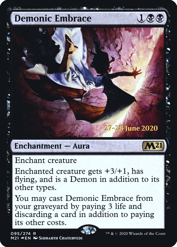 Demonic Embrace  [Core Set 2021 Prerelease Promos] | Nerdhalla Games