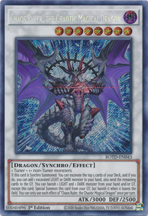 Chaos Ruler, the Chaotic Magical Dragon [ROTD-EN043] Secret Rare | Nerdhalla Games