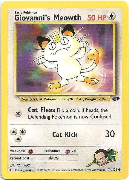 Giovanni's Meowth (74/132) [Gym Challenge Unlimited] | Nerdhalla Games