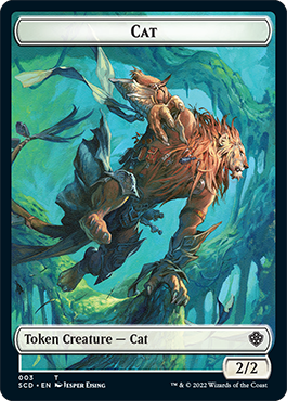 Saproling // Cat Double-Sided Token [Starter Commander Decks] | Nerdhalla Games