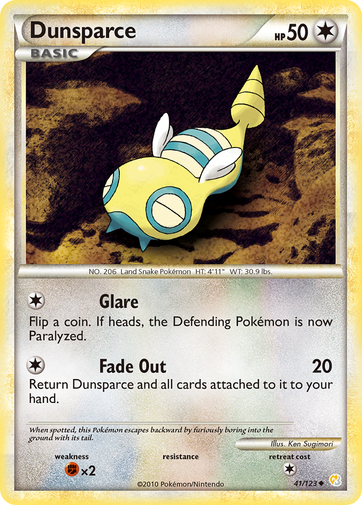 Dunsparce (41/123) [HeartGold & SoulSilver: Base Set] | Nerdhalla Games