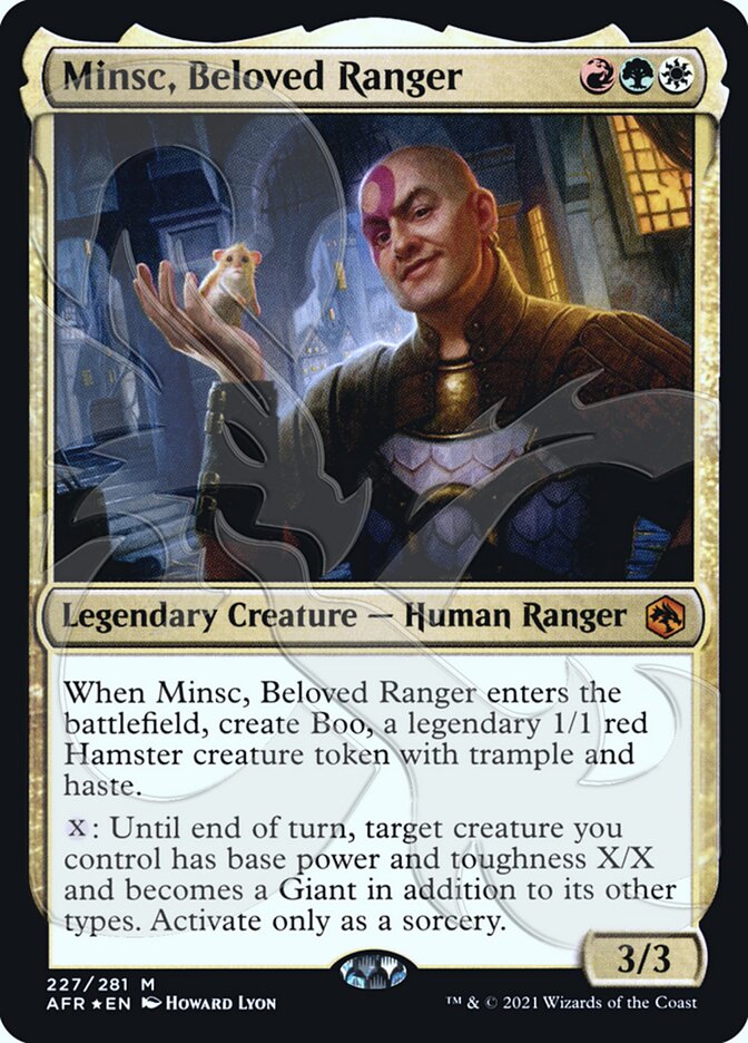 Minsc, Beloved Ranger (Ampersand Promo) [Dungeons & Dragons: Adventures in the Forgotten Realms Promos] | Nerdhalla Games