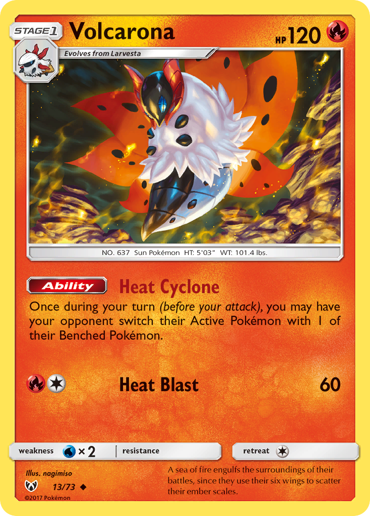 Volcarona (13/73) [Sun & Moon: Shining Legends] | Nerdhalla Games