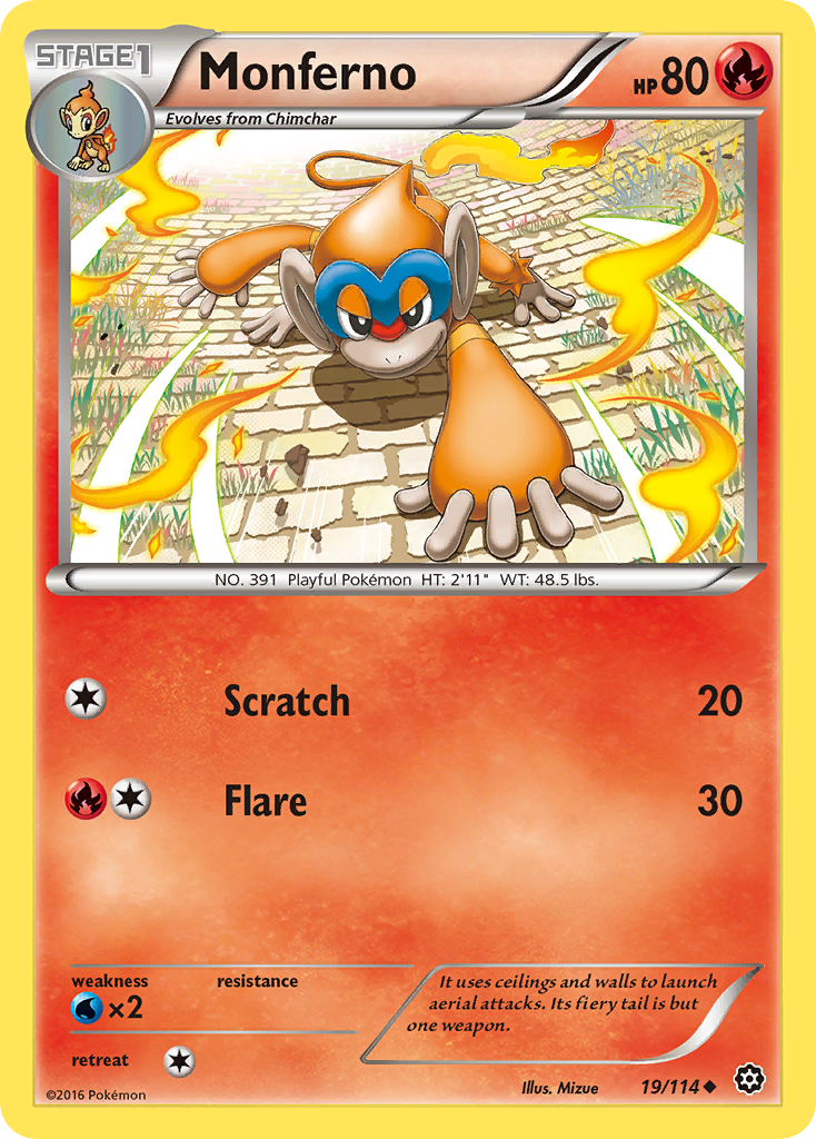 Monferno (19/114) [XY: Steam Siege] | Nerdhalla Games