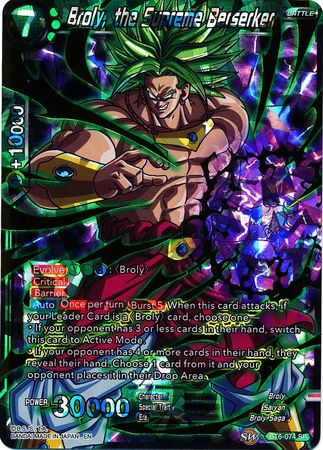 Broly, the Supreme Berserker [BT6-074] | Nerdhalla Games