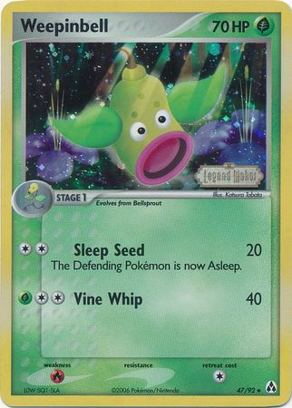 Weepinbell (47/92) (Stamped) [EX: Legend Maker] | Nerdhalla Games