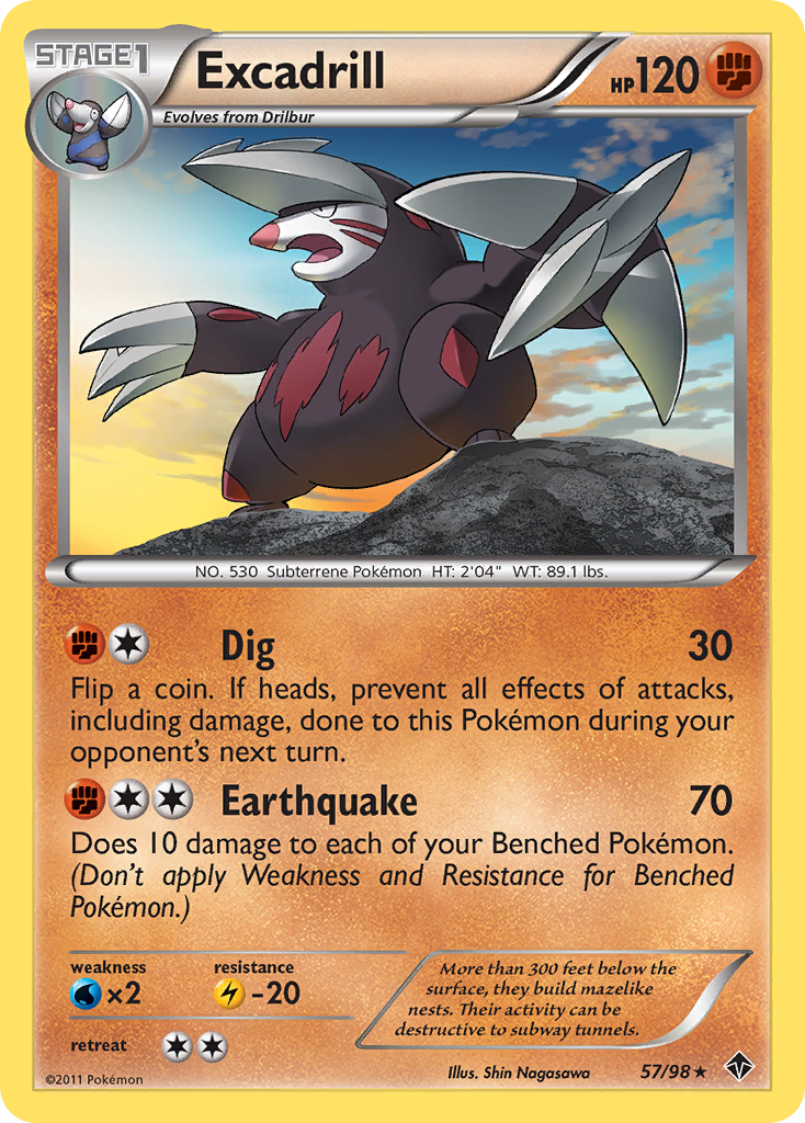 Excadrill (57/98) [Black & White: Emerging Powers] | Nerdhalla Games