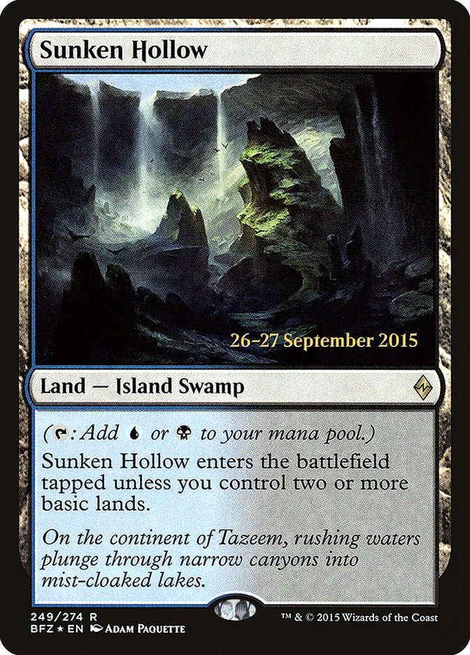 Sunken Hollow  [Battle for Zendikar Prerelease Promos] | Nerdhalla Games