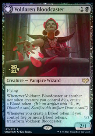 Voldaren Bloodcaster // Bloodbat Summoner [Innistrad: Crimson Vow Prerelease Promos] | Nerdhalla Games