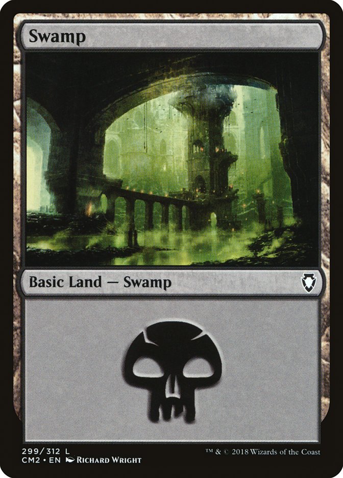 Swamp (299) [Commander Anthology Volume II] | Nerdhalla Games