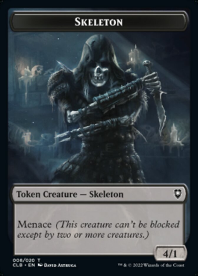 Skeleton Token [Commander Legends: Battle for Baldur's Gate Tokens] | Nerdhalla Games