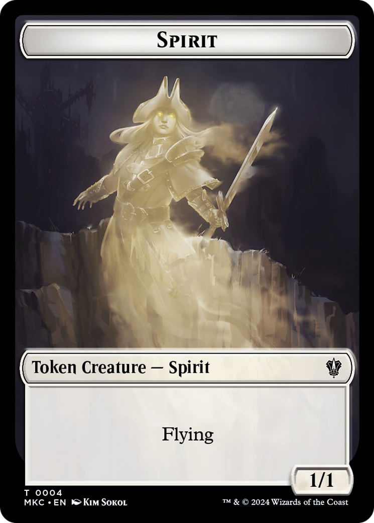 Spirit // Phyrexian Germ Double-Sided Token [Murders at Karlov Manor Commander Tokens] | Nerdhalla Games