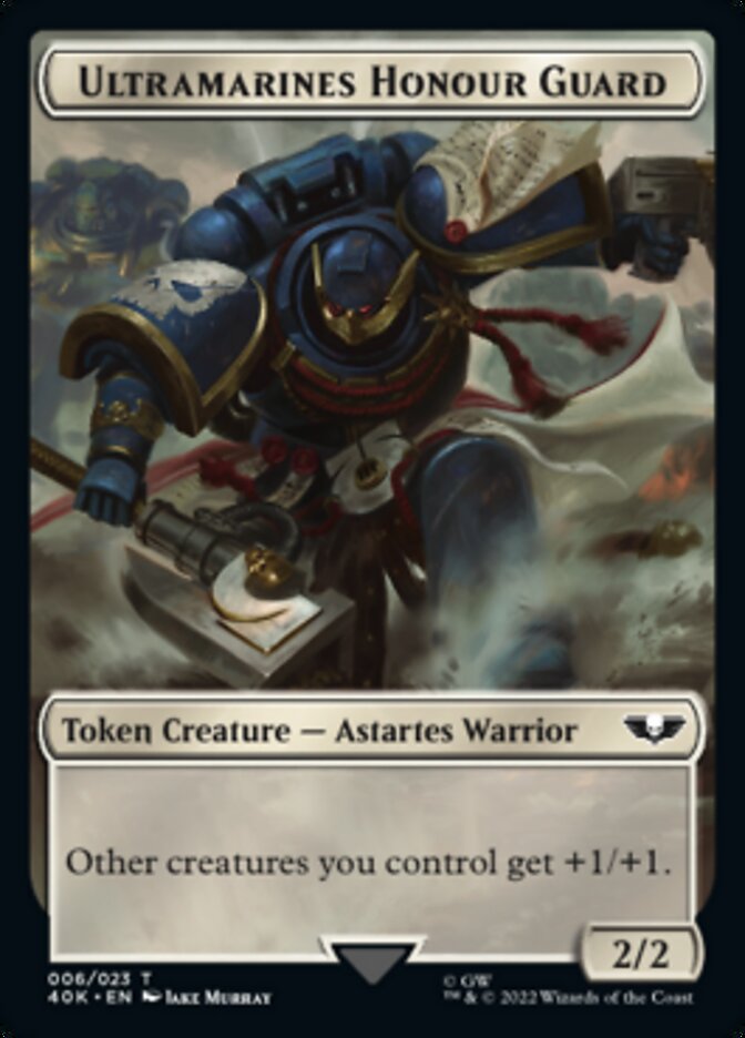 Soldier (003) // Ultramarines Honour Guard Double-sided Token (Surge Foil) [Universes Beyond: Warhammer 40,000 Tokens] | Nerdhalla Games