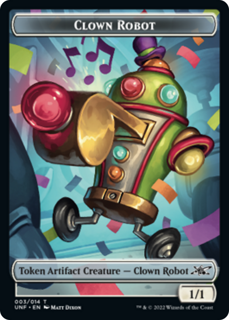 Clown Robot (003) // Treasure (013) Double-sided Token [Unfinity Tokens] | Nerdhalla Games