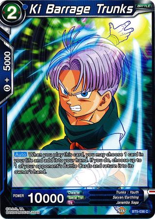 Ki Barrage Trunks (BT5-036) [Miraculous Revival] | Nerdhalla Games