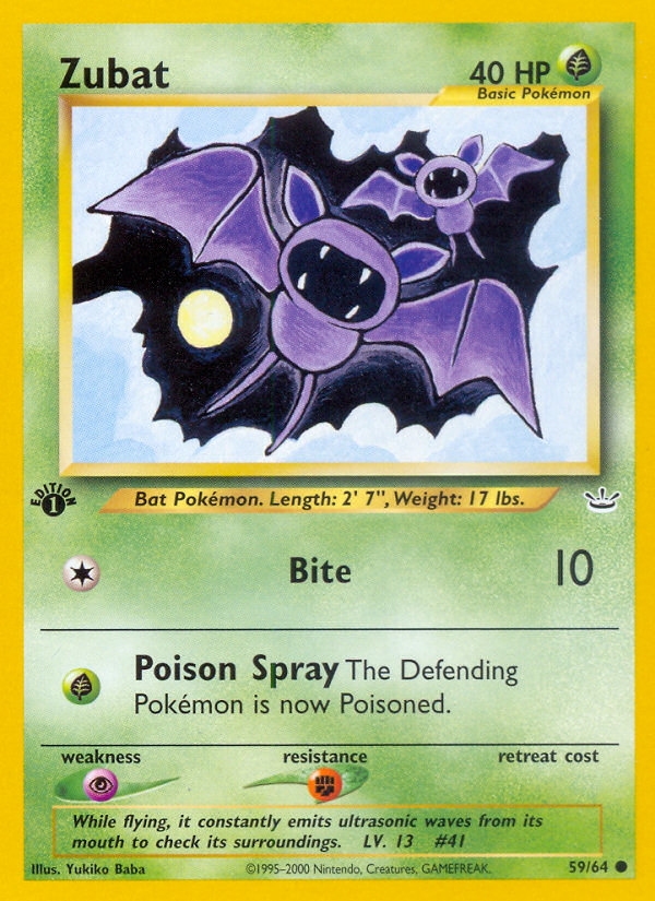 Zubat (59/64) [Neo Revelation 1st Edition] | Nerdhalla Games