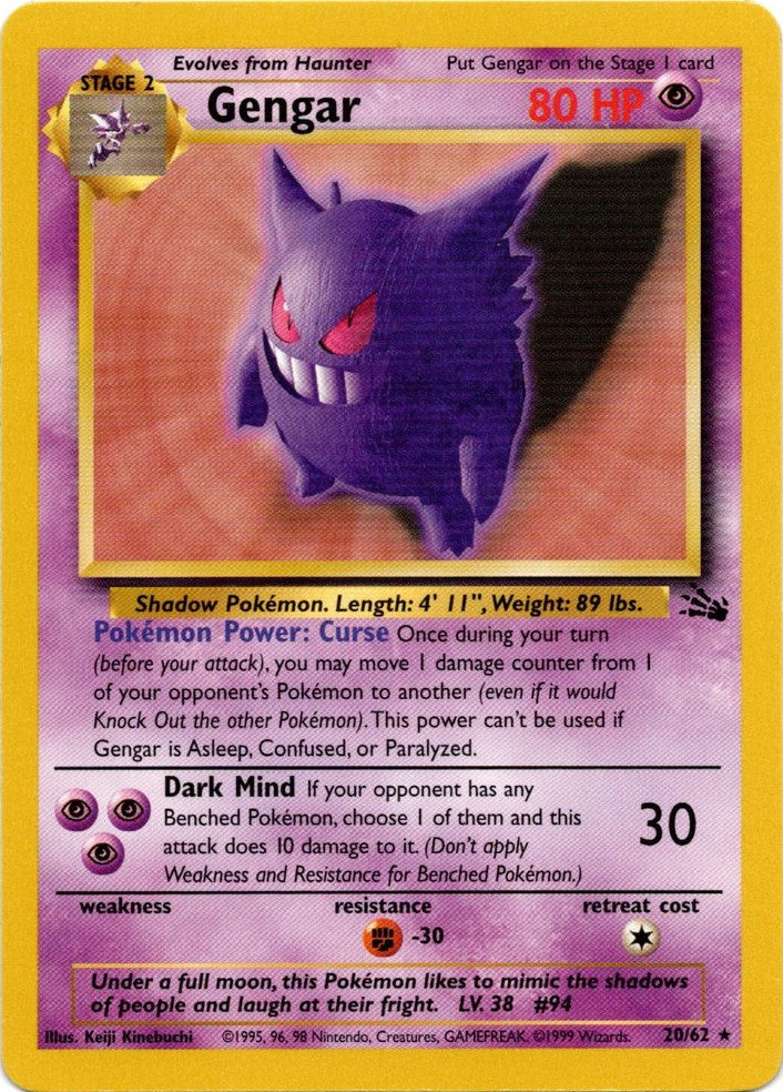 Gengar (20/62) [Fossil Unlimited] | Nerdhalla Games