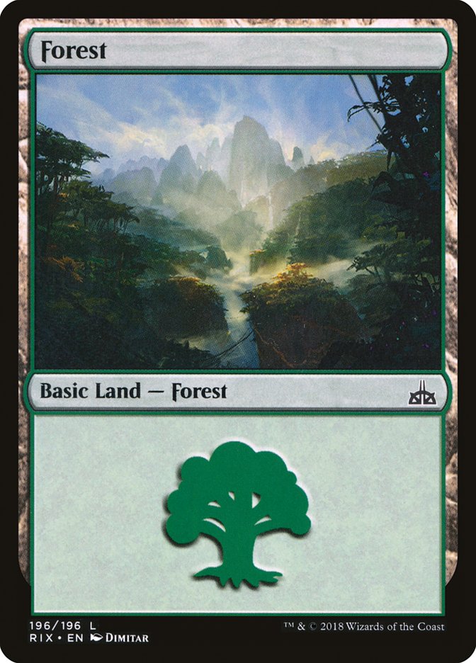 Forest (196) [Rivals of Ixalan] | Nerdhalla Games