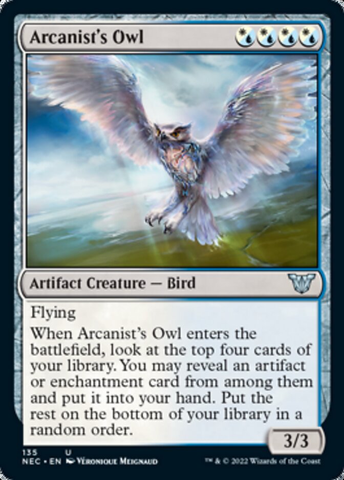 Arcanist's Owl [Kamigawa: Neon Dynasty Commander] | Nerdhalla Games